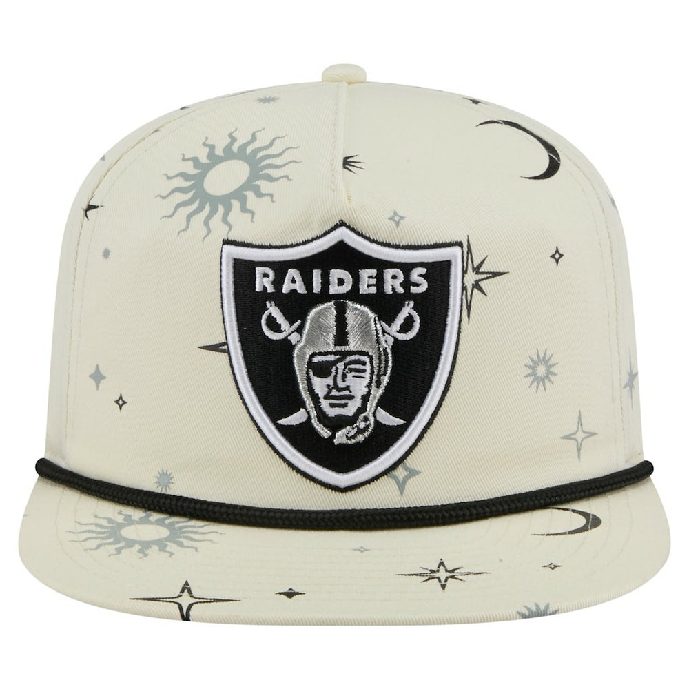 Las Vegas Raiders New Era Celestial Golfer Snapback Hat - Cream Hats