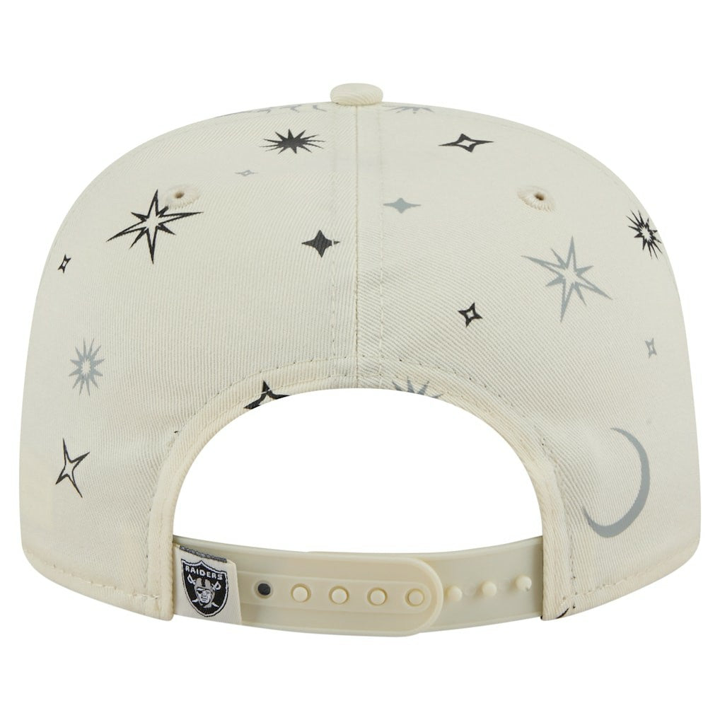 Las Vegas Raiders New Era Celestial Golfer Snapback Hat - Cream Hats