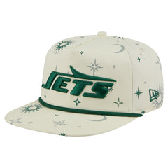 New York Jets New Era Celestial Golfer Snapback Hat - Cream Hats