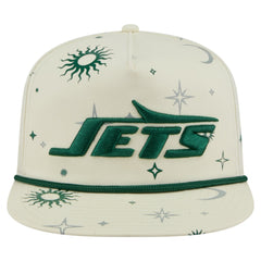 New York Jets New Era Celestial Golfer Snapback Hat - Cream Hats