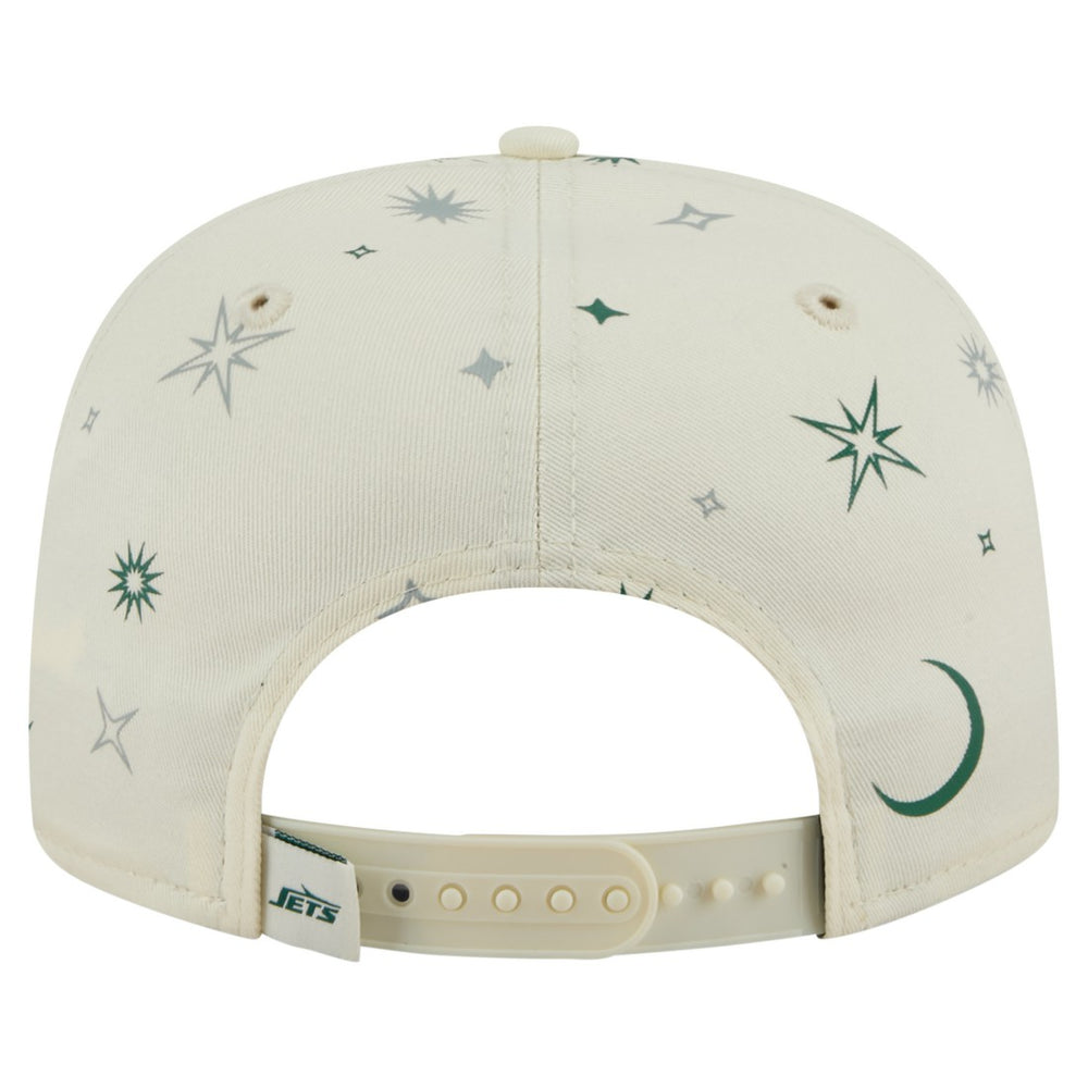 New York Jets New Era Celestial Golfer Snapback Hat - Cream Hats