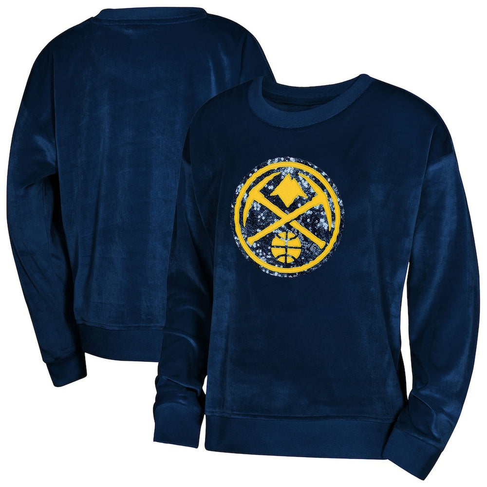Denver Nuggets Outerstuff Youth Girls Step Back Sweatshirt Navy