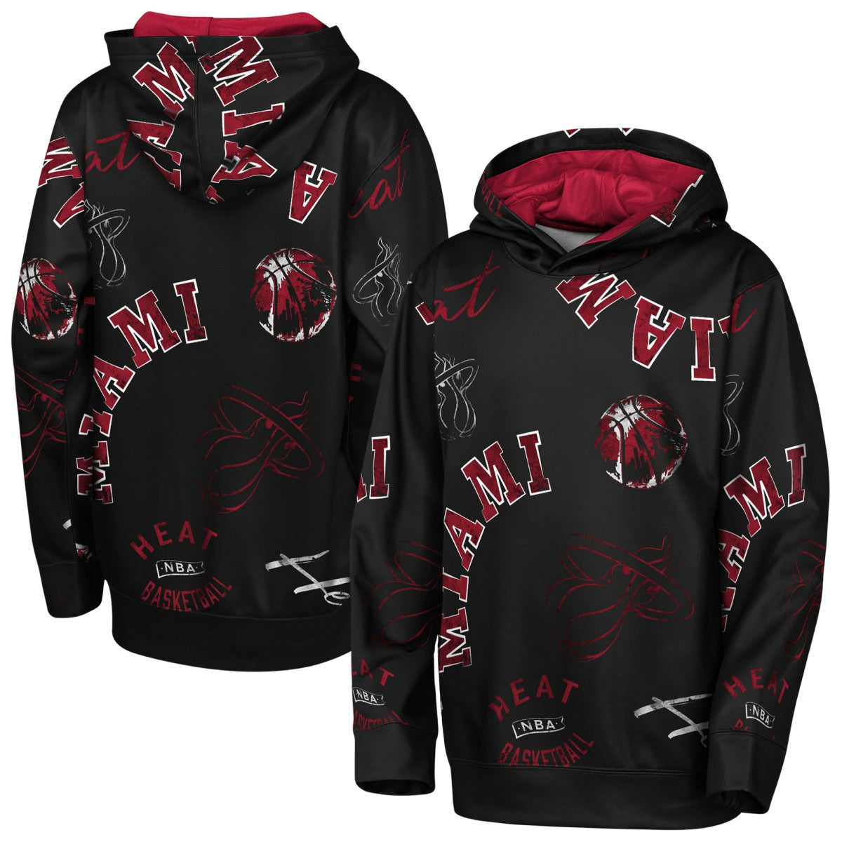 Miami Heat Outerstuff Youth Moving Violation Hoodie Black