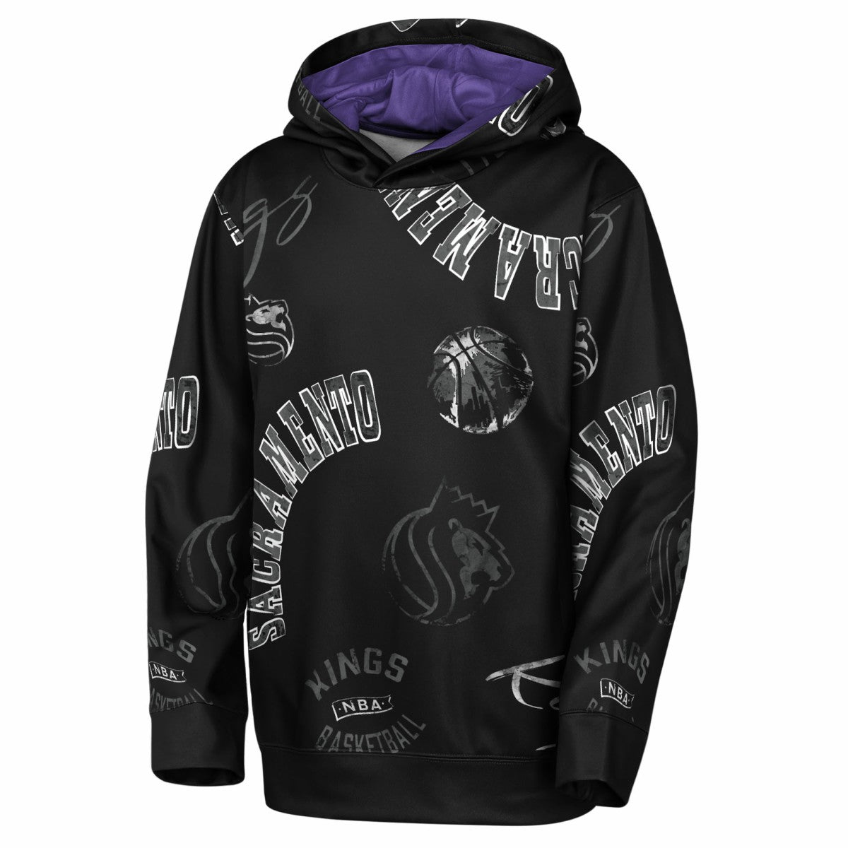 Sacramento Kings Outerstuff Youth Moving Violation Hoodie Black