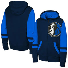 Dallas Mavericks Outerstuff Youth Straight to the League Full-Zip Hoodie Navy