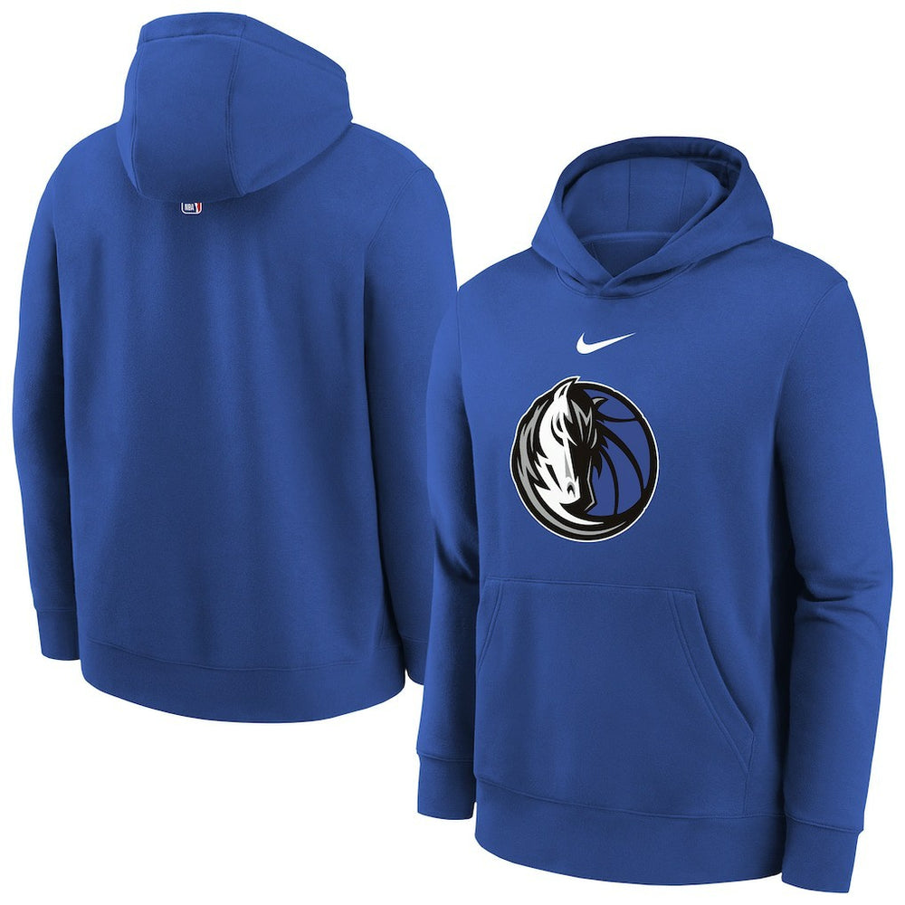 Dallas Mavericks Youth 2025/26 Club Fleece Hoodie Blue - Nike