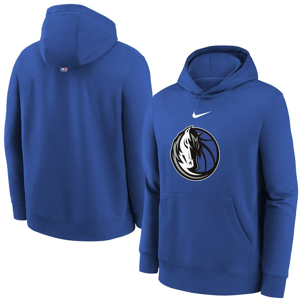 Dallas Mavericks Youth 2025/26 Club Fleece Hoodie Blue - Nike