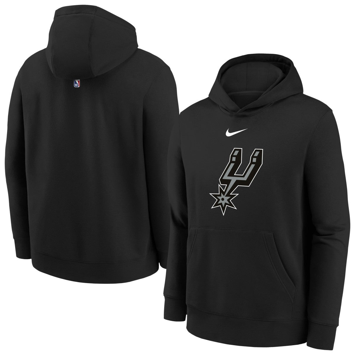 San Antonio Spurs Youth 2025/26 Club Fleece Hoodie Black - Nike outlet