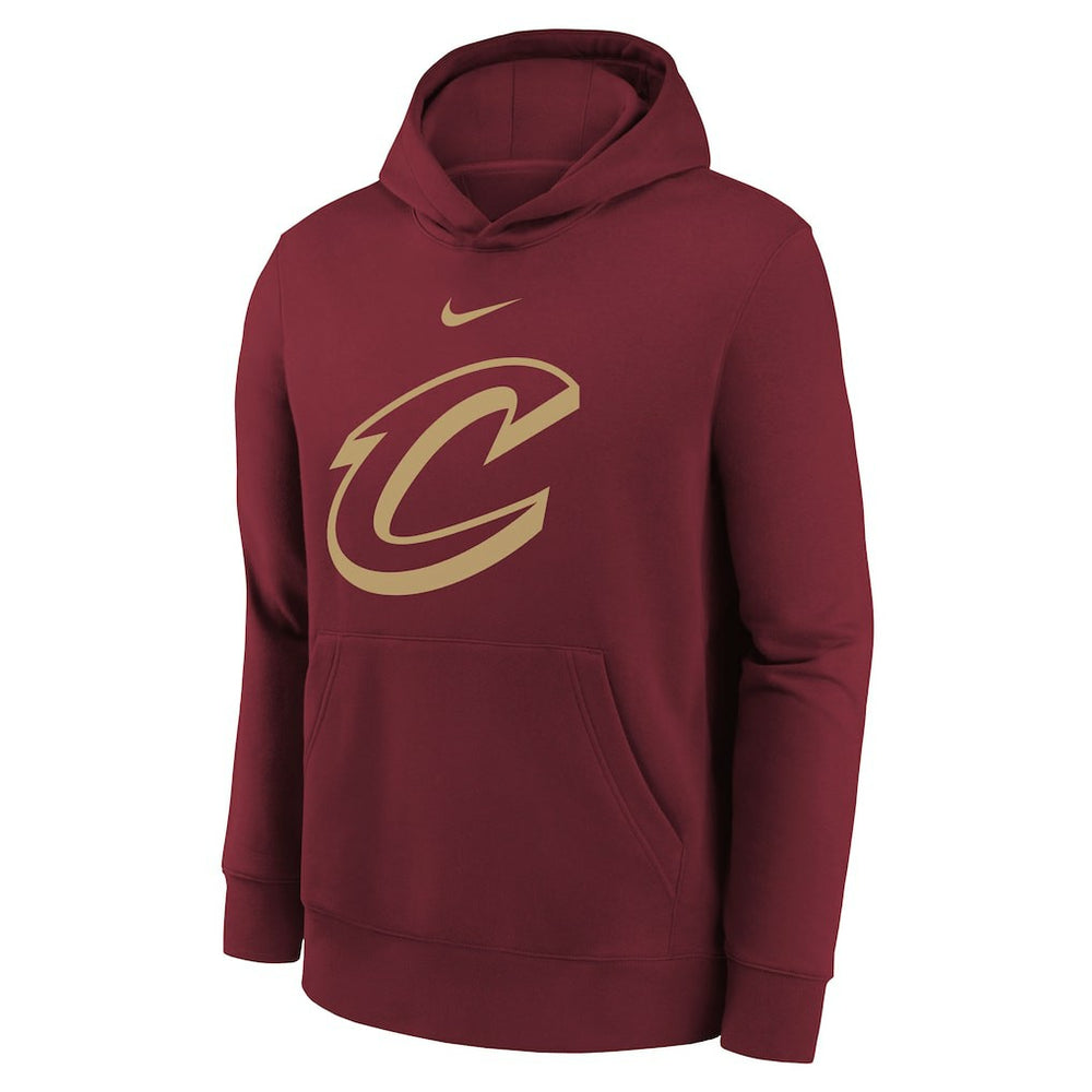 Cleveland Cavaliers Youth 2025/26 Club Fleece Hoodie Wine - Nike