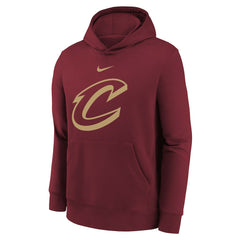 Cleveland Cavaliers Youth 2025/26 Club Fleece Hoodie Wine - Nike