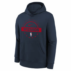 Washington Wizards Youth 2025/26 Club Fleece Practice Hoodie Navy - Nike