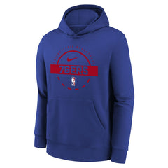 Philadelphia 76ers Youth 2025/26 Club Fleece Practice Hoodie Royal - Nike