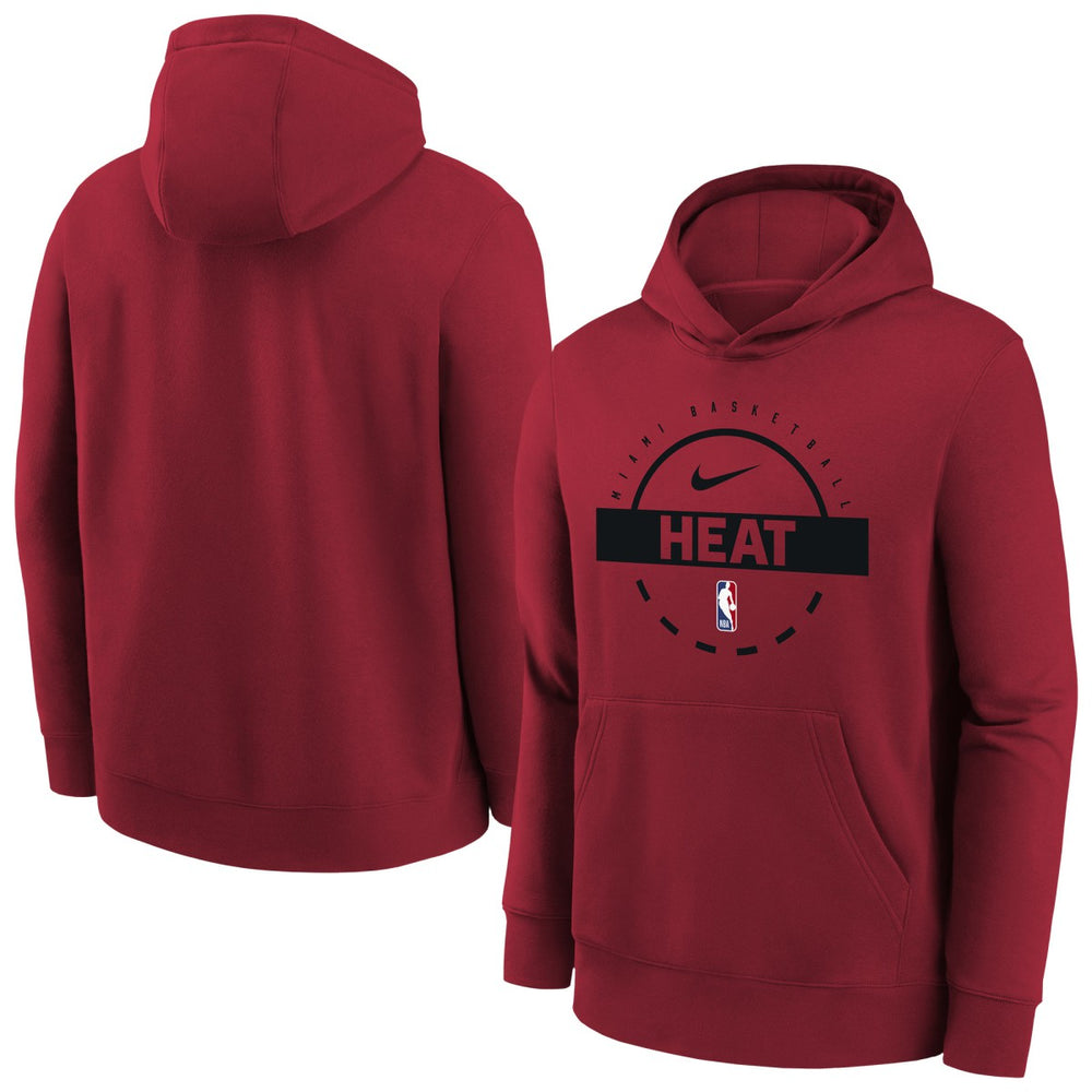 Miami Heat Youth 2025/26 Club Fleece Practice Hoodie Red - Nike