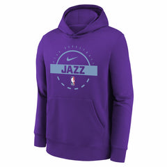 Utah Jazz Youth 2025/26 Club Fleece Practice Hoodie Purple - Nike