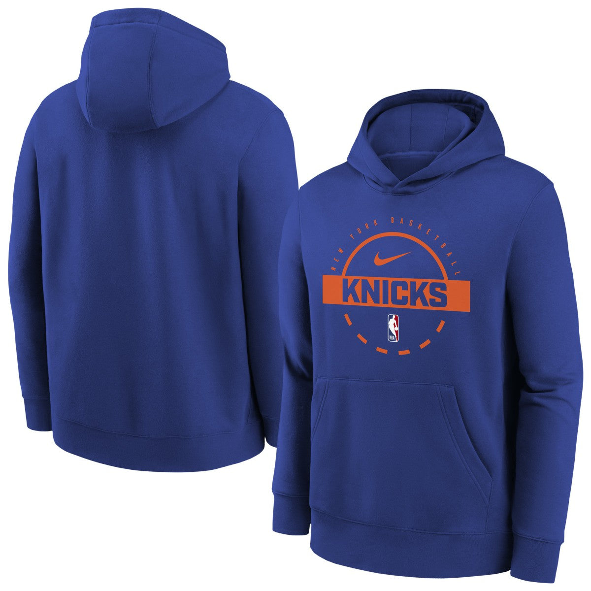 New York Knicks Youth 2025/26 Club Fleece Practice Hoodie Blue - Nike