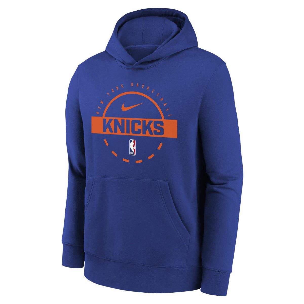 New York Knicks Youth 2025/26 Club Fleece Practice Hoodie Blue - Nike