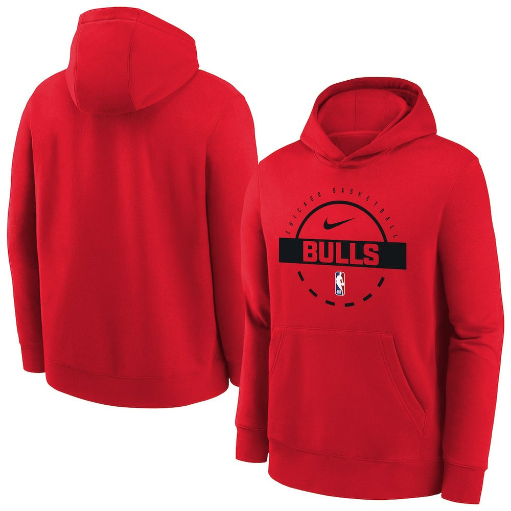 Chicago Bulls Youth 2025/26 Club Fleece Practice Hoodie Red - Nike
