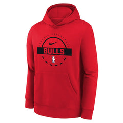 Chicago Bulls Youth 2025/26 Club Fleece Practice Hoodie Red - Nike