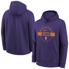 Phoenix Suns Youth 2025/26 Club Fleece Practice Hoodie Purple - Nike