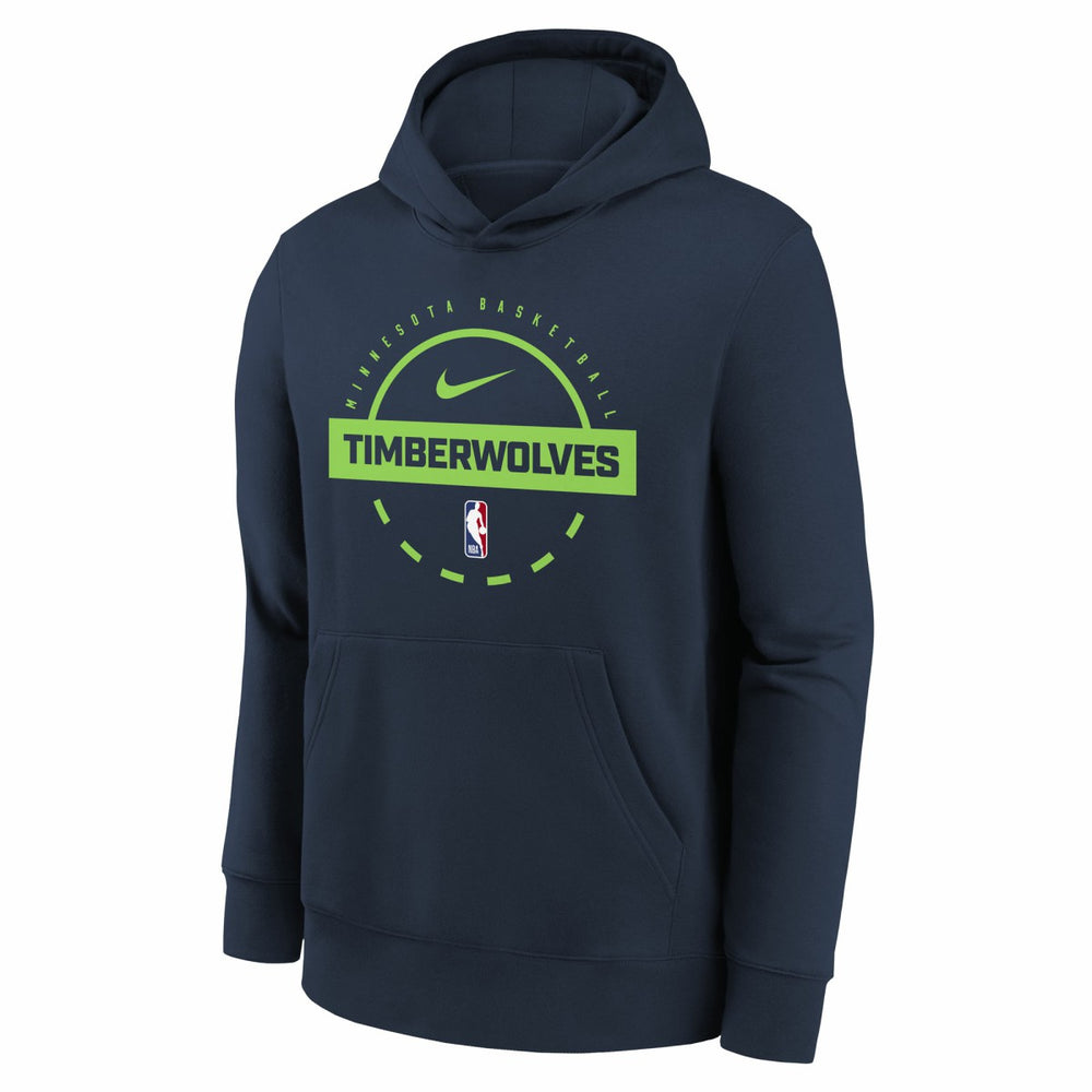 Minnesota Timberwolves Youth 2025/26 Club Fleece Practice Hoodie Navy - Nike outlet