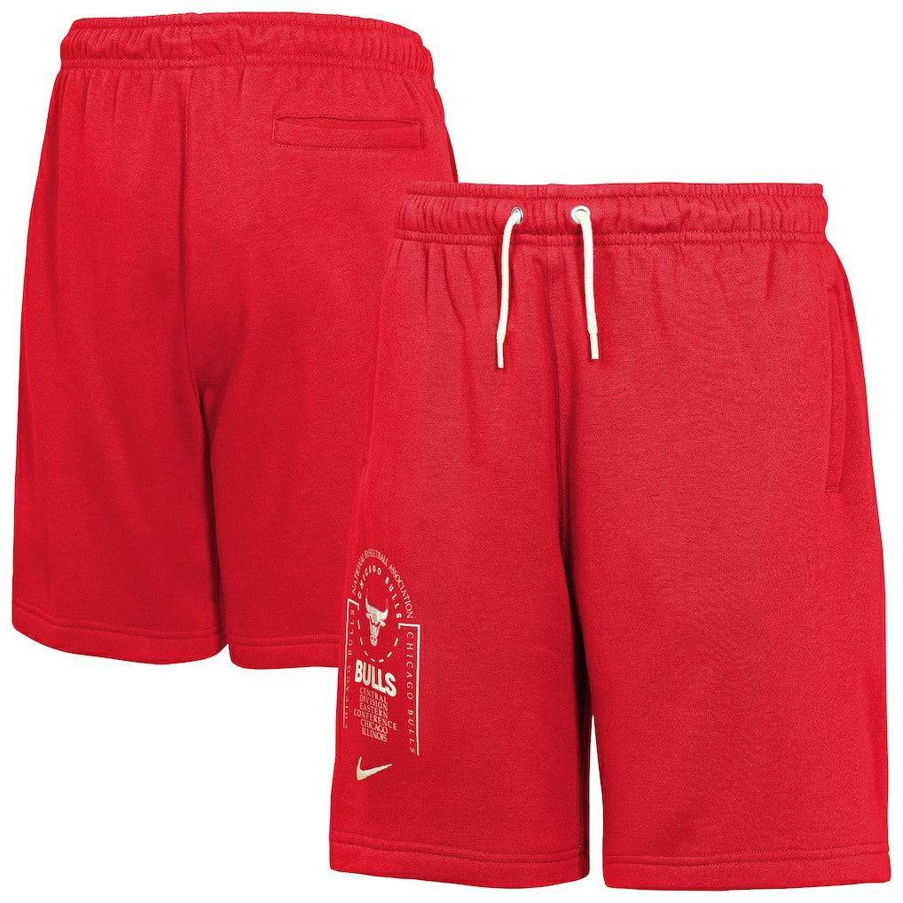 Chicago Bulls Youth Courtside Club Fleece Shorts Red - Nike