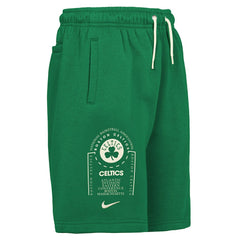 Boston Celtics Youth Courtside Club Fleece Shorts Kelly Green - Nike
