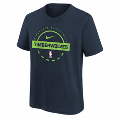 Minnesota Timberwolves Youth Practice T-Shirt Navy - Nike