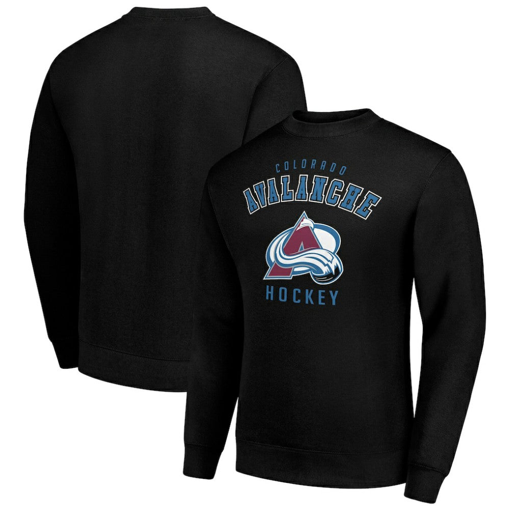 Colorado Avalanche Men's Starter Team Logo Fleece Pullover Sweatshirt - Black | US 202601557