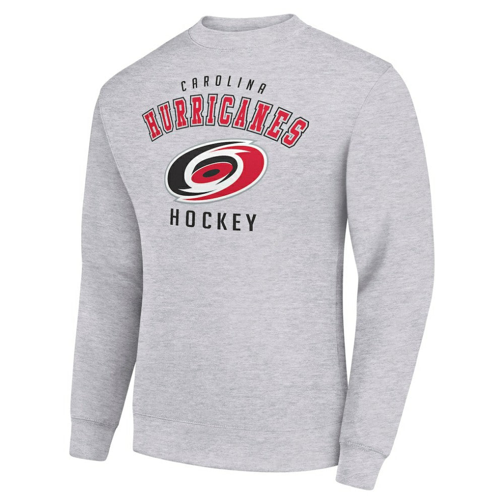 Carolina Hurricanes Men's Starter Team Logo Fleece Pullover Sweatshirt - Heather Gray | US 202601562