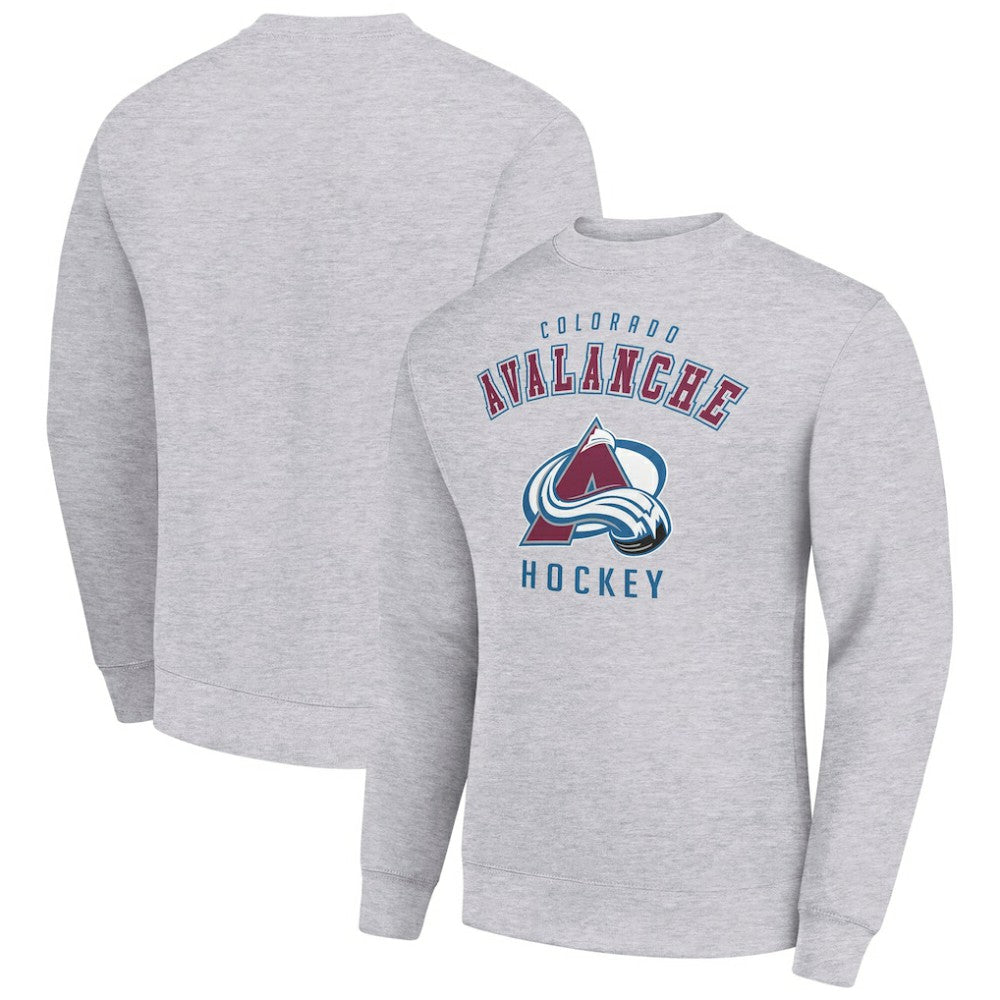 Colorado Avalanche Men's Starter Team Logo Fleece Pullover Sweatshirt - Heather Gray | US 202601564