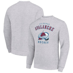 Colorado Avalanche Men's Starter Team Logo Fleece Pullover Sweatshirt - Heather Gray | US 202601564