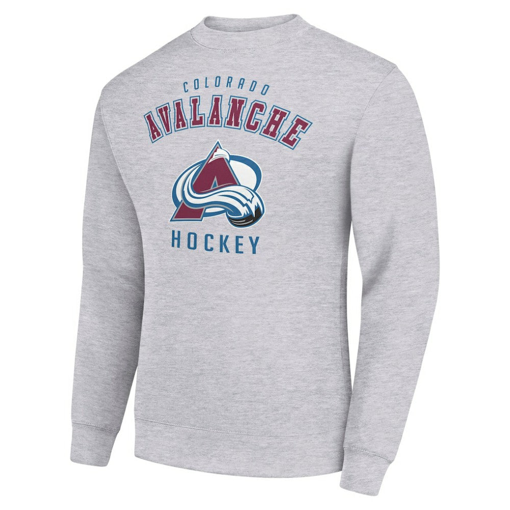 Colorado Avalanche Men's Starter Team Logo Fleece Pullover Sweatshirt - Heather Gray | US 202601564