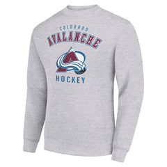 Colorado Avalanche Men's Starter Team Logo Fleece Pullover Sweatshirt - Heather Gray | US 202601564