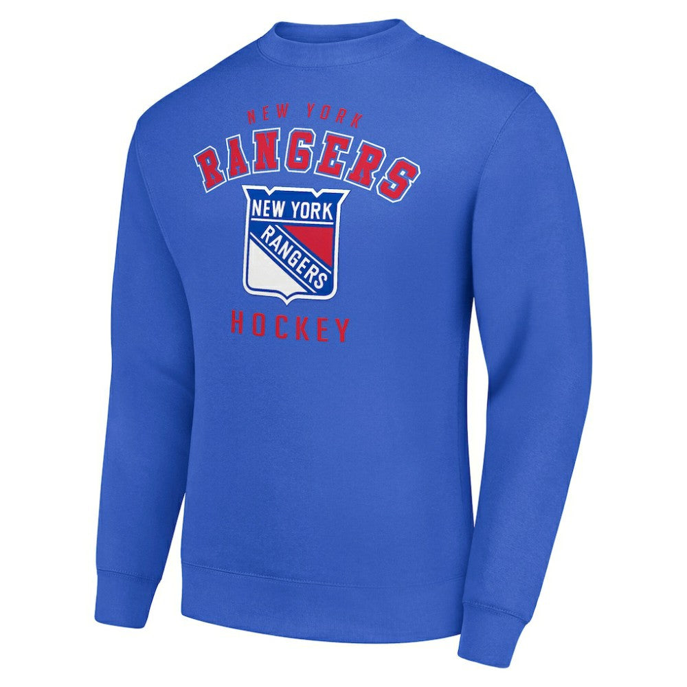 New York Rangers Men's Starter Team Logo Fleece Pullover Sweatshirt - Blue | US 202601565