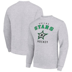 Dallas Stars Men's Starter Team Logo Fleece Pullover Sweatshirt - Heather Gray | US 202601567