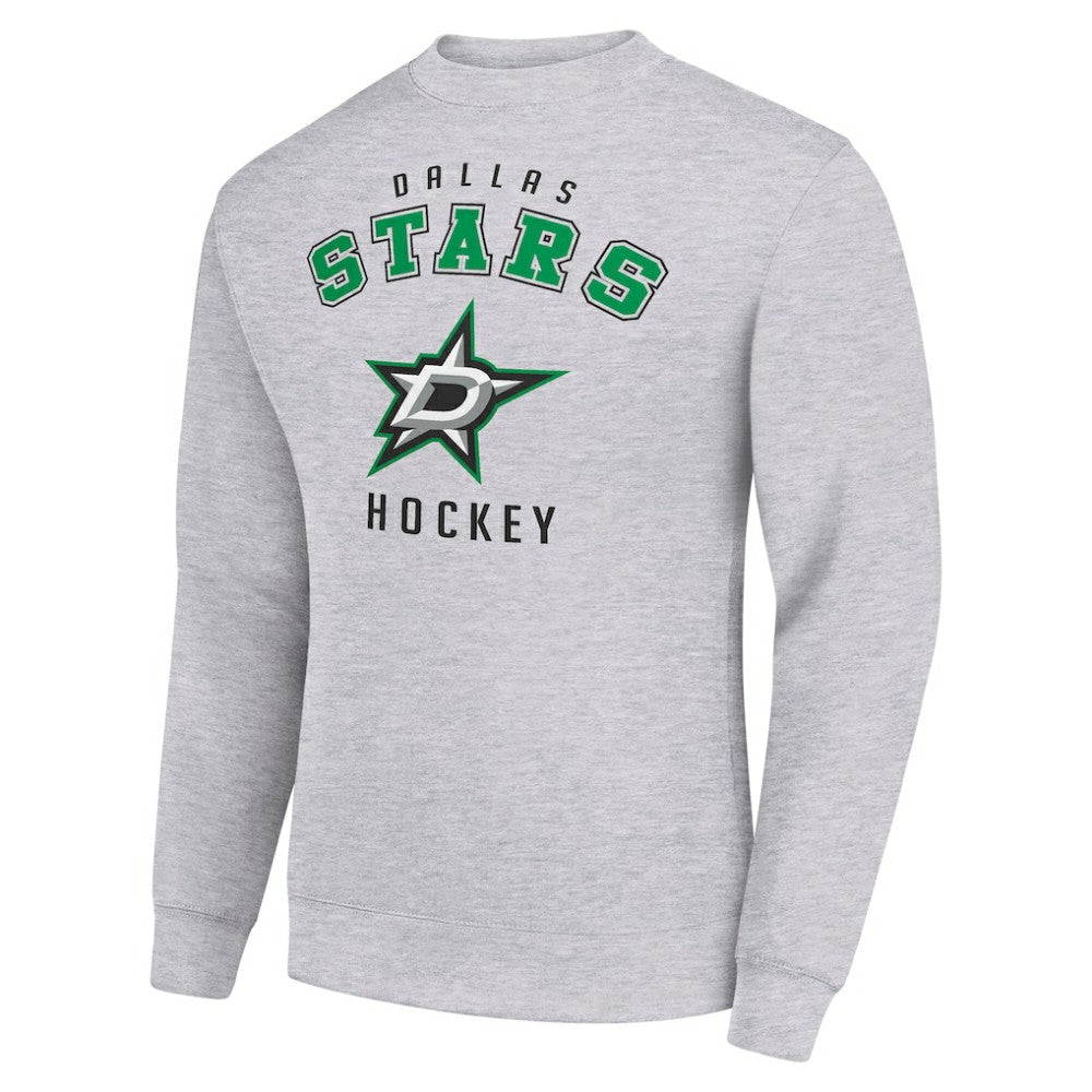 Dallas Stars Men's Starter Team Logo Fleece Pullover Sweatshirt - Heather Gray | US 202601567