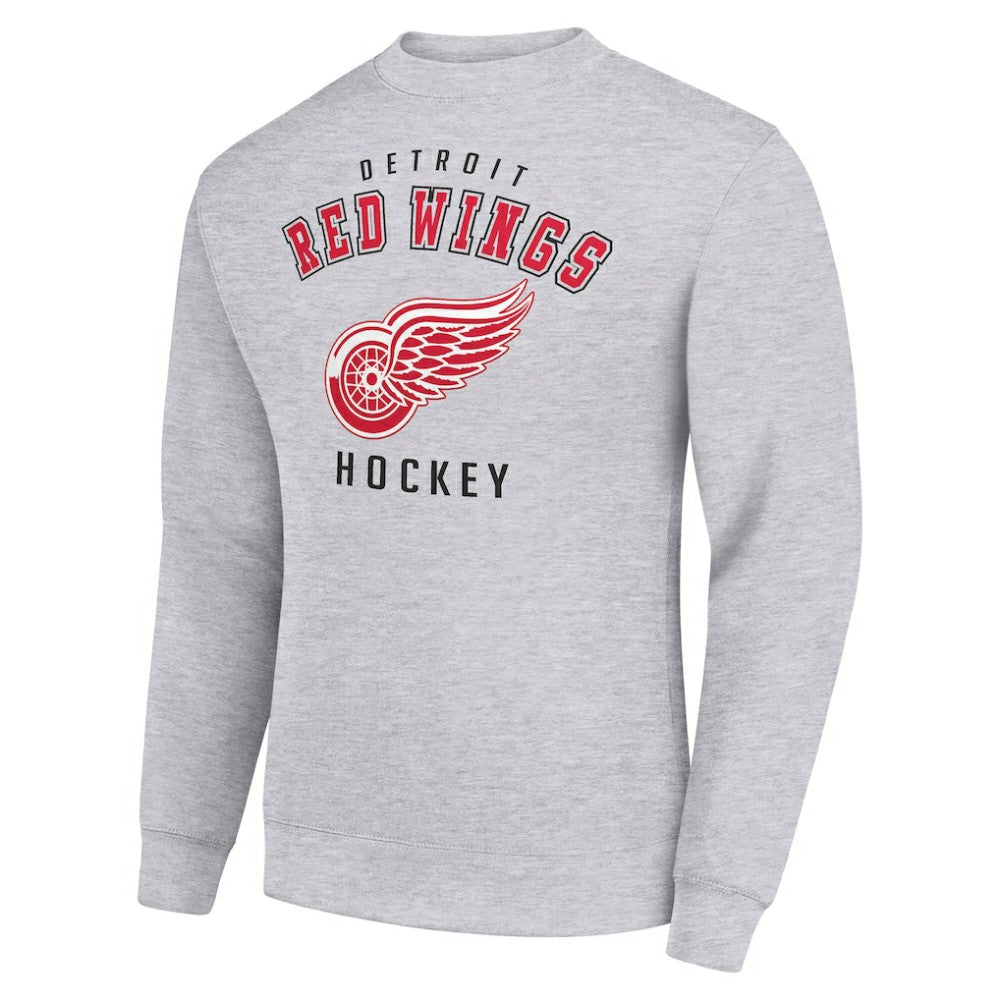 Detroit Red Wings Men's Starter Team Logo Fleece Pullover Sweatshirt - Heather Gray | US 202601568