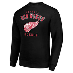 Detroit Red Wings Men's Starter Team Logo Fleece Pullover Sweatshirt - Black | US 202601573