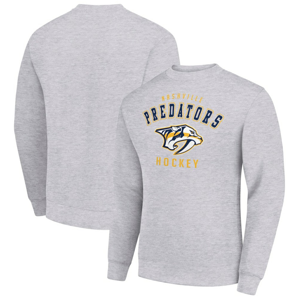 Nashville Predators Men's Starter Team Logo Fleece Pullover Sweatshirt - Heather Gray | US 202601578