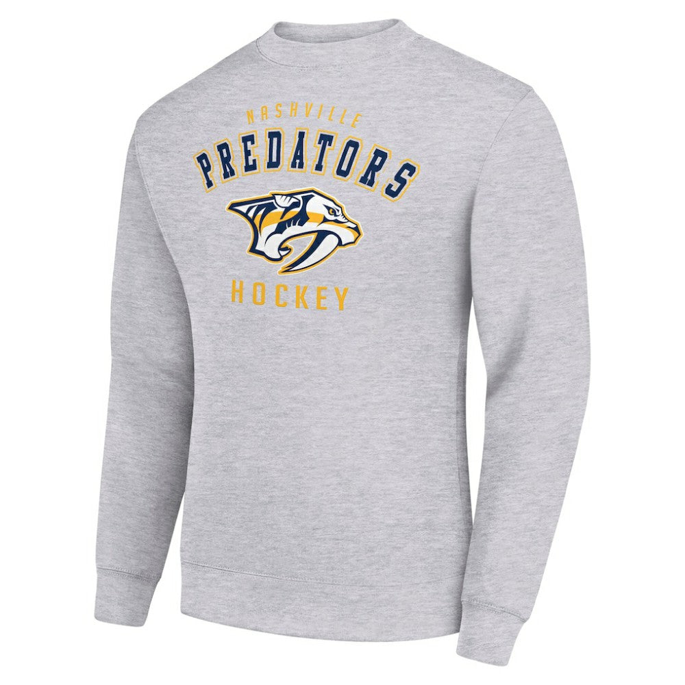 Nashville Predators Men's Starter Team Logo Fleece Pullover Sweatshirt - Heather Gray | US 202601578