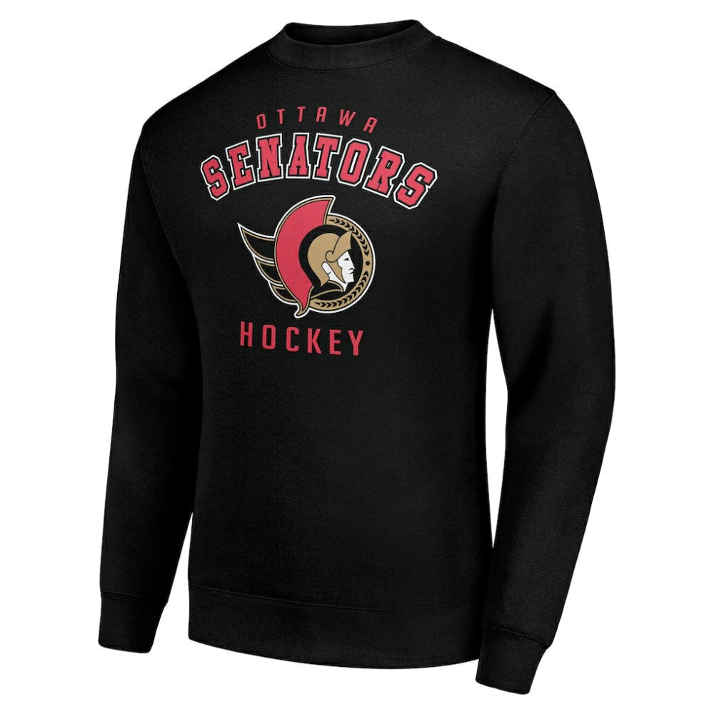 Ottawa Senators Men's Starter Team Logo Fleece Pullover Sweatshirt - Black | US 202601581