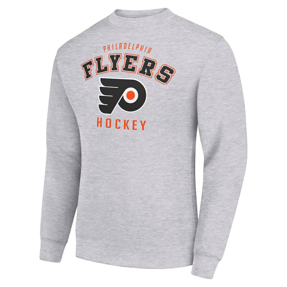 Philadelphia Flyers Men's Starter Team Logo Fleece Pullover Sweatshirt - Heather Gray | US 202601589