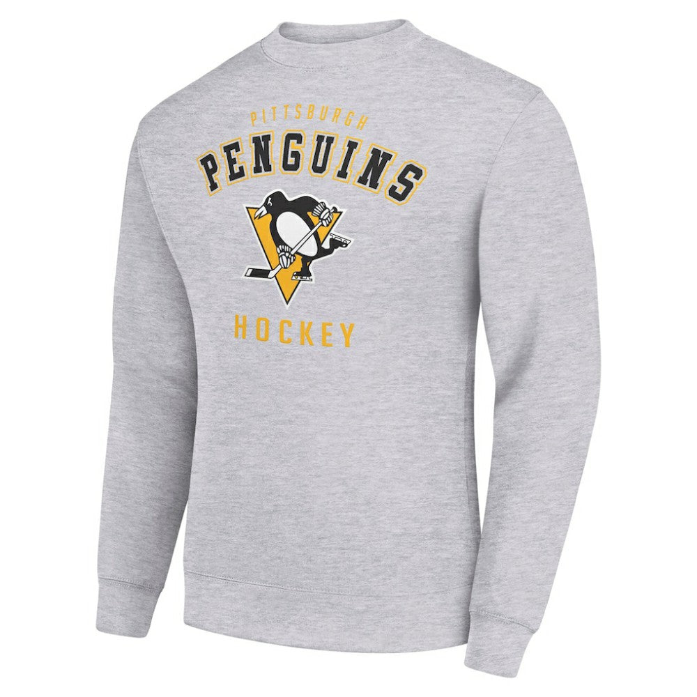 Pittsburgh Penguins Men's Starter Team Logo Fleece Pullover Sweatshirt - Heather Gray | US 202601595