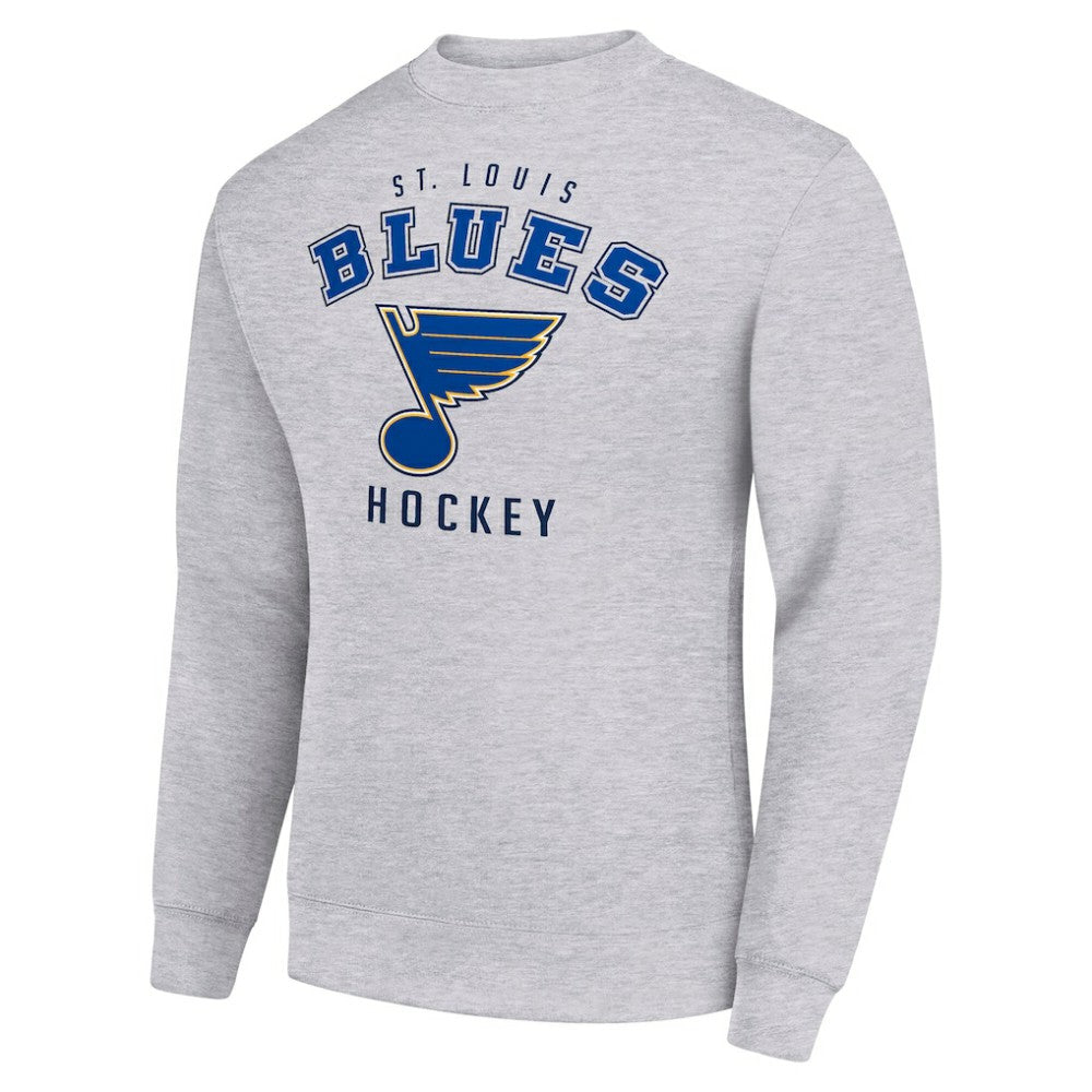 St. Louis Blues Men's Starter Team Logo Fleece Pullover Sweatshirt - Heather Gray | US 202601602