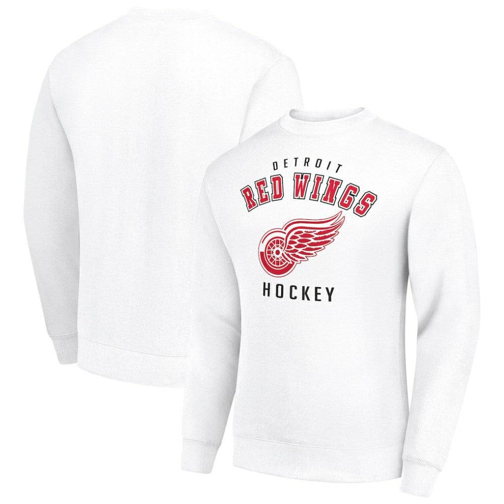 Detroit Red Wings Men's Starter Team Logo Fleece Pullover Sweatshirt - White | US 202601603