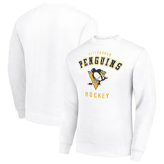 Pittsburgh Penguins Men's Starter Team Logo Fleece Pullover Sweatshirt - White | US 202601608