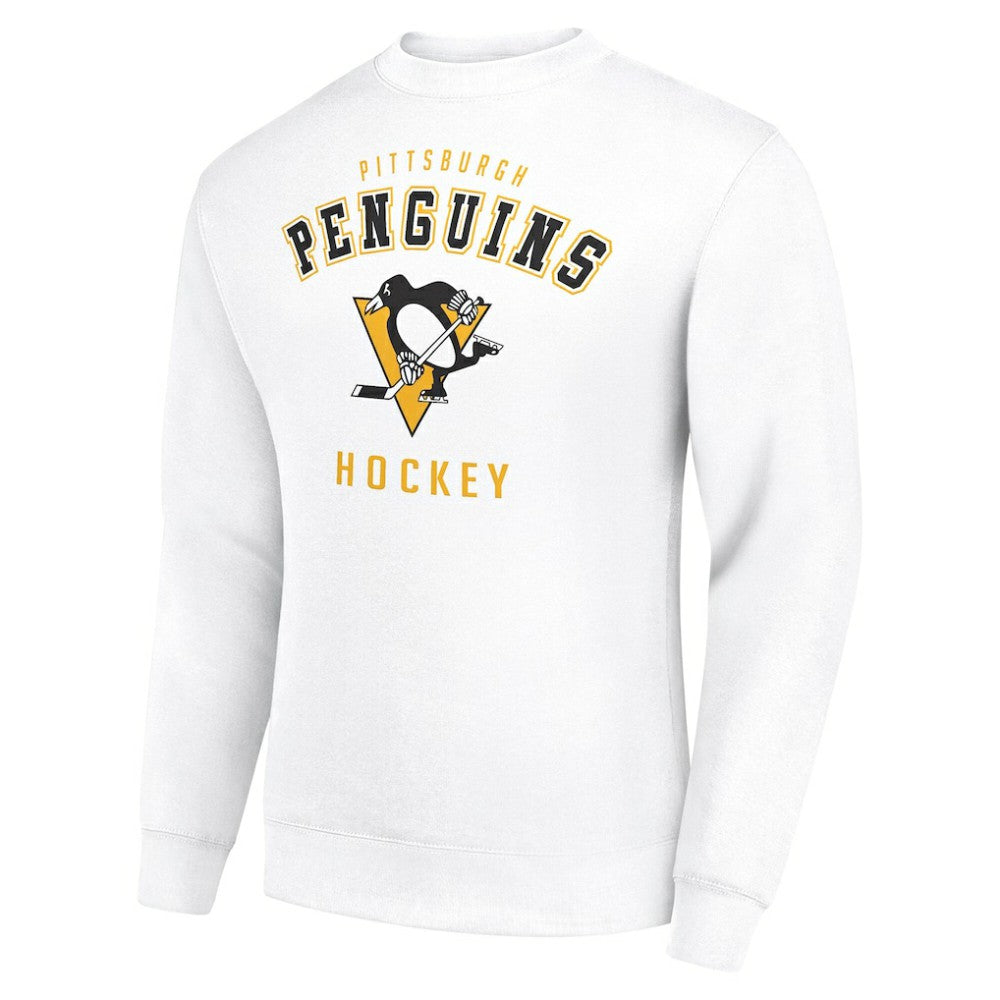Pittsburgh Penguins Men's Starter Team Logo Fleece Pullover Sweatshirt - White | US 202601608