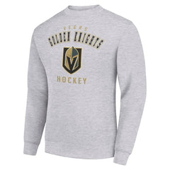 Vegas Golden Knights Men's Starter Team Logo Fleece Pullover Sweatshirt - Heather Gray | US 202601613