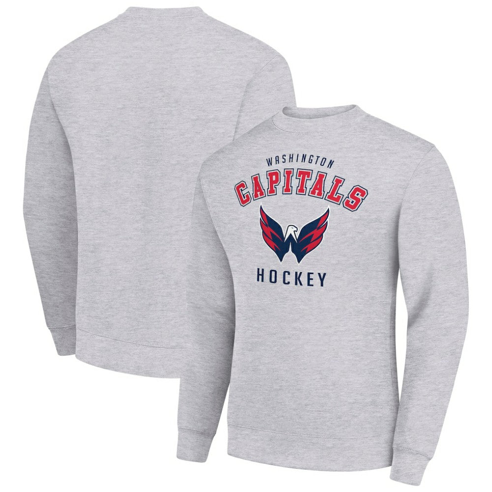 Washington Capitals Men's Starter Team Logo Fleece Pullover Sweatshirt - Heather Gray | US 202601615