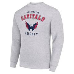 Washington Capitals Men's Starter Team Logo Fleece Pullover Sweatshirt - Heather Gray | US 202601615